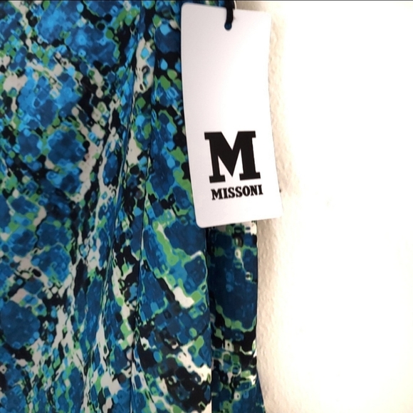 Nwt M MISSONI Graphic Asymmetrical A-line Skirt 6 - Picture 3 of 4